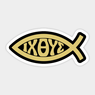 IXTUS - fish, an ancient sign of the early Christians Sticker